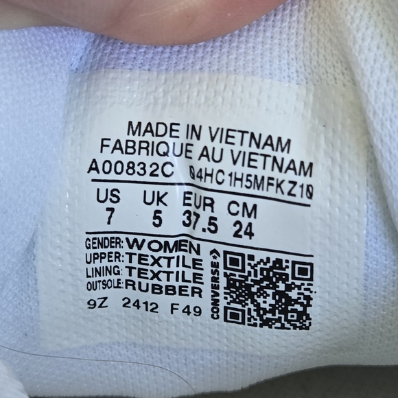 New Converse All Star Women's Size 7 White Low-Top Sneakers - Picture 10 of 10